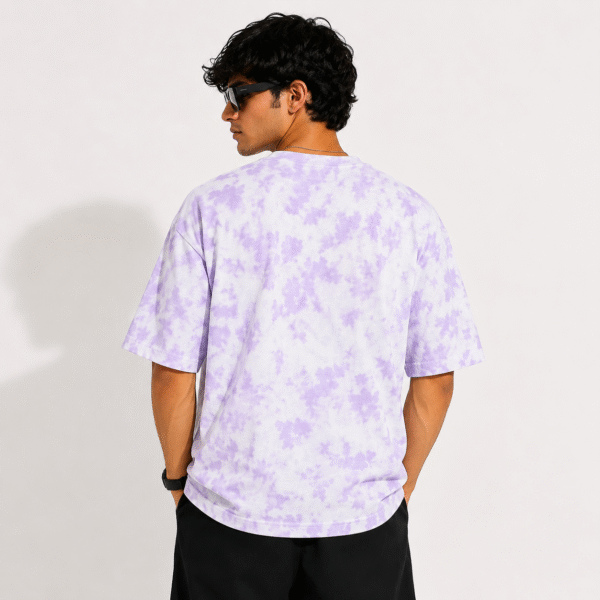 ZELQUAR™ Premium Embroidered Tie-Dye Oversized T-Shirt | 260 GSM Heavyweight Cotton Blend |