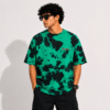ZELQUAR™ Premium 260 GSM heavyweight  Embroidered Tie-Dye Oversized T-Shirt.