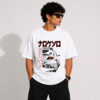 ZELQUAR™ Men's 240 GSM Oversized JDM Skyline Graphic T-Shirt | Premium Heavyweight Cotton