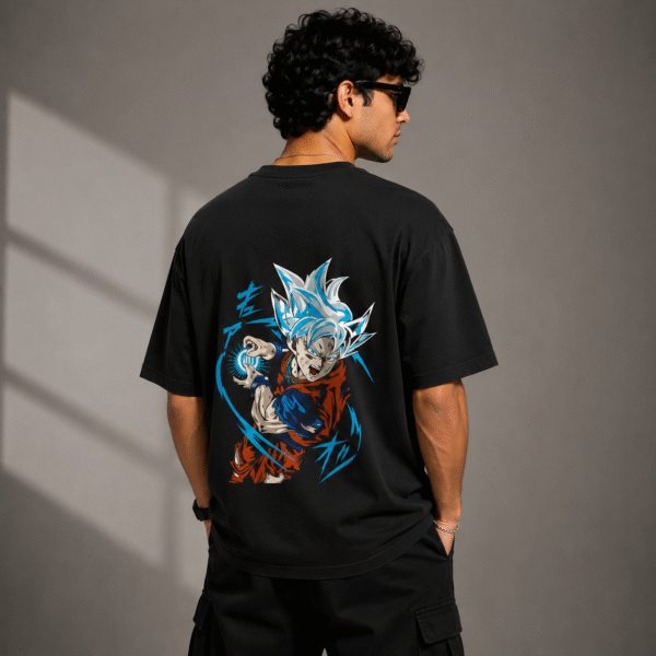 Goku Ultra Instinct Oversized Men's T-Shirt | 240 GSM Premium Cotton | Unisex Oversized Classic T-Shirt
