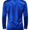 ZELQUAR™ Satin Shirt for Men, Royal Blue, Premium Smooth Fabric, Regular Fit, Long Sleeve, Party and Casual Wear