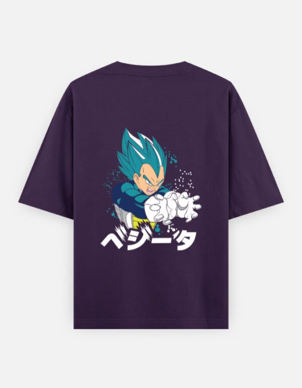ZELQUAR™ Dragon Ball Vegeta Oversized T-Shirt | 240 GSM Premium Cotton | Men's Oversized Classic T-Shirt