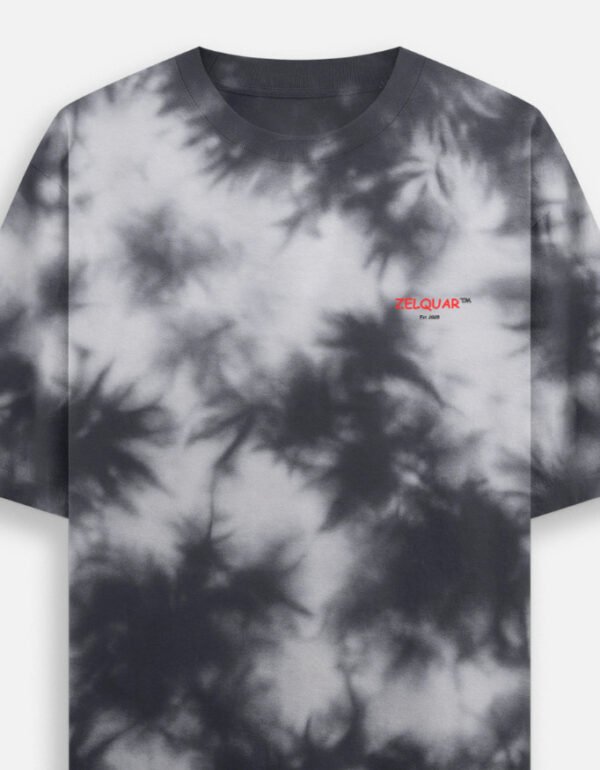 ZELQUAR™ Premium Embroidered 260 GSM heavyweight Tie-Dye Oversized T-Shirt.
