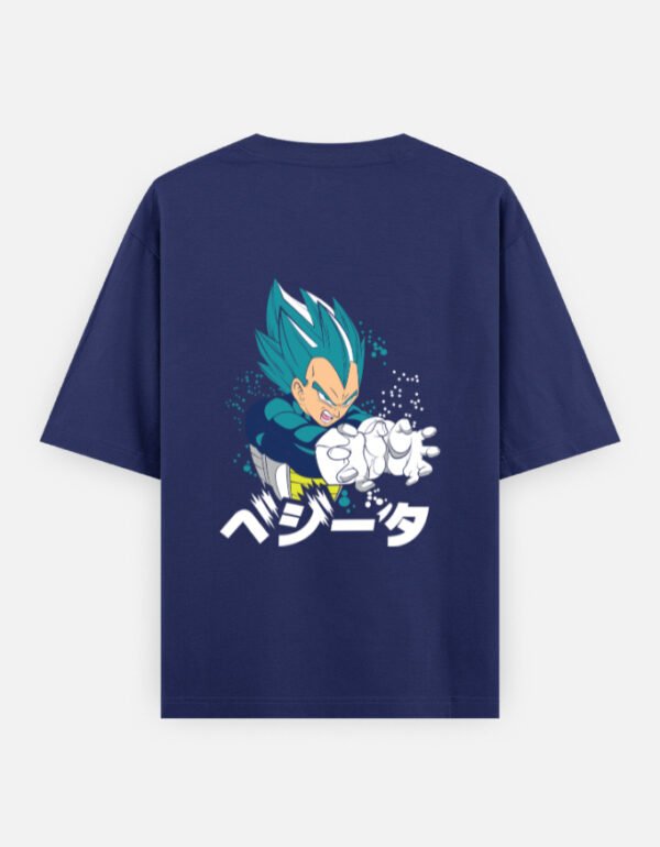 ZELQUAR™ Dragon Ball Vegeta Oversized T-Shirt | 240 GSM Premium Cotton | Men's Oversized Classic T-Shirt