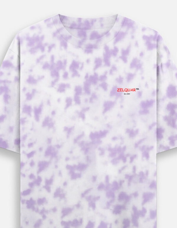 ZELQUAR™ Premium Embroidered Tie-Dye Oversized T-Shirt | 260 GSM Heavyweight Cotton Blend |