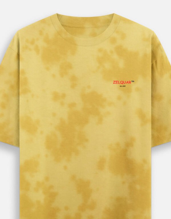 ZELQUAR™ Premium Embroidered Tie-Dye Oversized T-Shirt | 260 GSM Heavyweight Cotton Blend