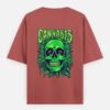 ZELQUAR Men's 240 GSM Oversized Cannabis Skull Graphic T-Shirt | Premium Heavyweight Cotton